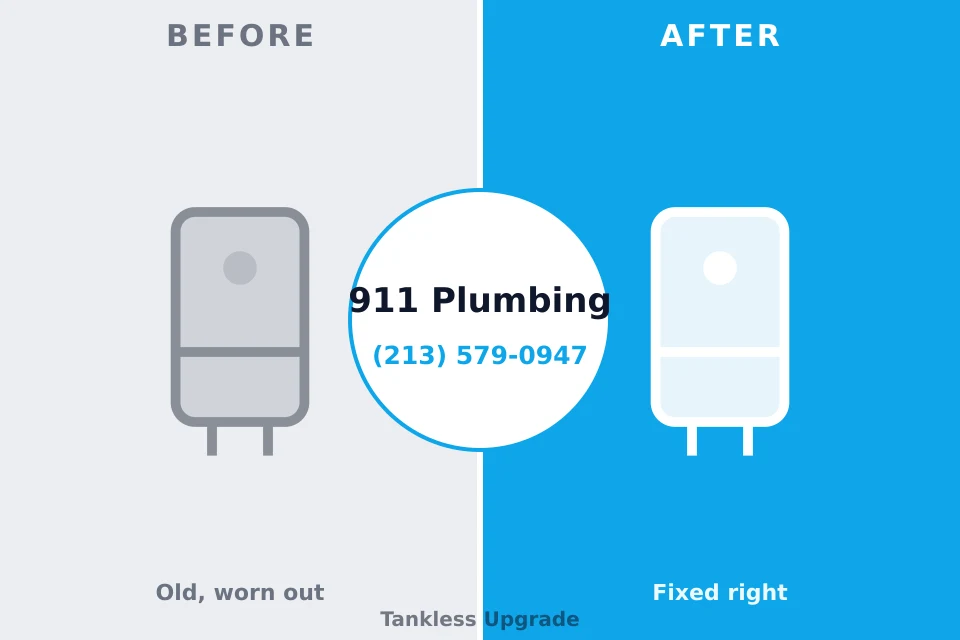 Before and after: plumbing company New Boston, TX